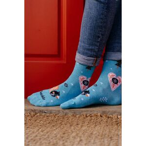 Modré vzorované ponožky Veveryška