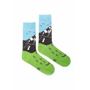Modro-zelené ponožky Gerlachovský štít
