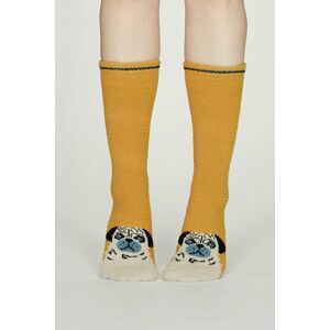 Žlté vzorované ponožky Rebecca Fuzzy Socks