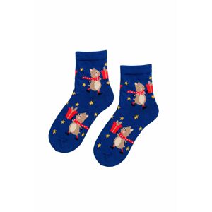 Tmavomodré vianočné ponožky 864