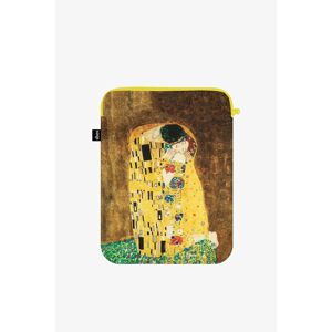Žlto-hnedý obal na notebook Gustav Klimt The Kiss