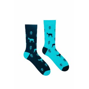 Modré vzorované ponožky Kamzík
