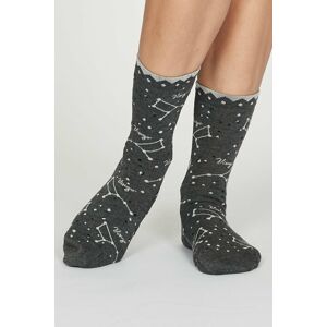 Tmavosivé vzorované ponožky Virgo Bamboo Zodiac Star Sign Socks