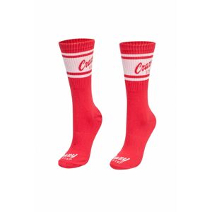 Červené vysoké športové ponožky Crazystep