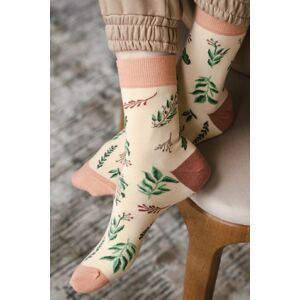 Béžové vzorované ponožky Garden