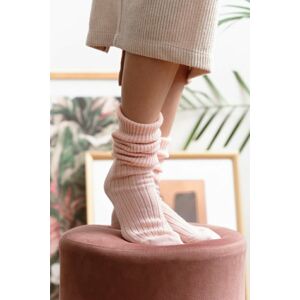 Svetloružové ponožky s prímesou vlny Pastel Pink