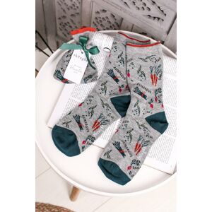 Sivo-zelené ponožky Agatha Bamboo Veggies Socks in a Bag