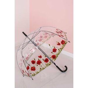 Transparentno-kvetovaný dáždnik Poppy