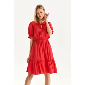 Červené volánové šaty SSU4300