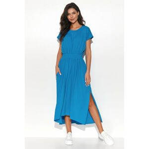 Modré dlhé šaty NU425