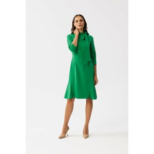 Zelené šaty s trojštvrťovým rukávom S346